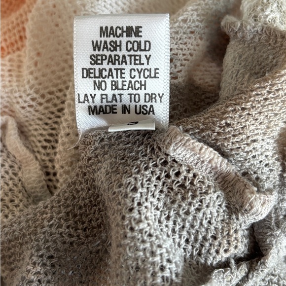 SUNDANCE Open Front Lace Cardigan Sweater Ombre Tie Dye Woman’s Size Small - Picture 10 of 10